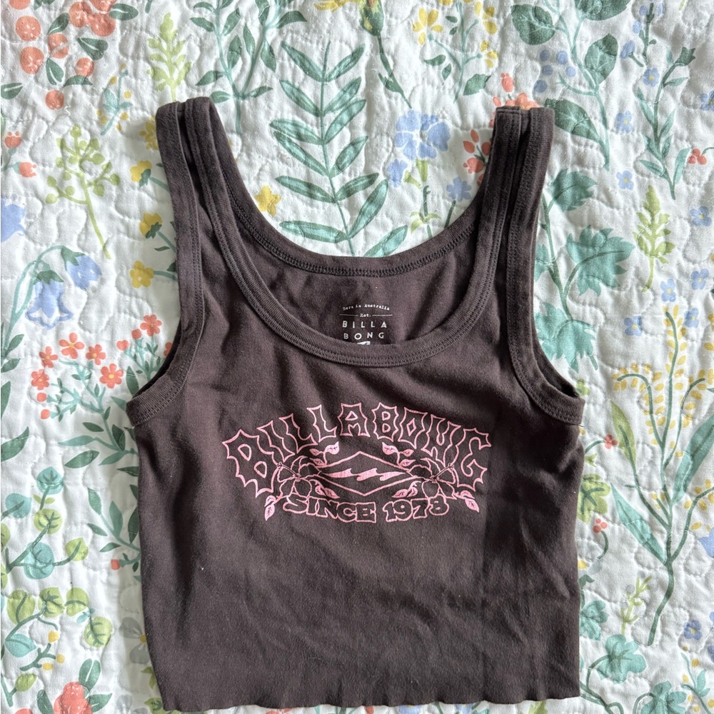 Billabong Gray & Pink Tank Top